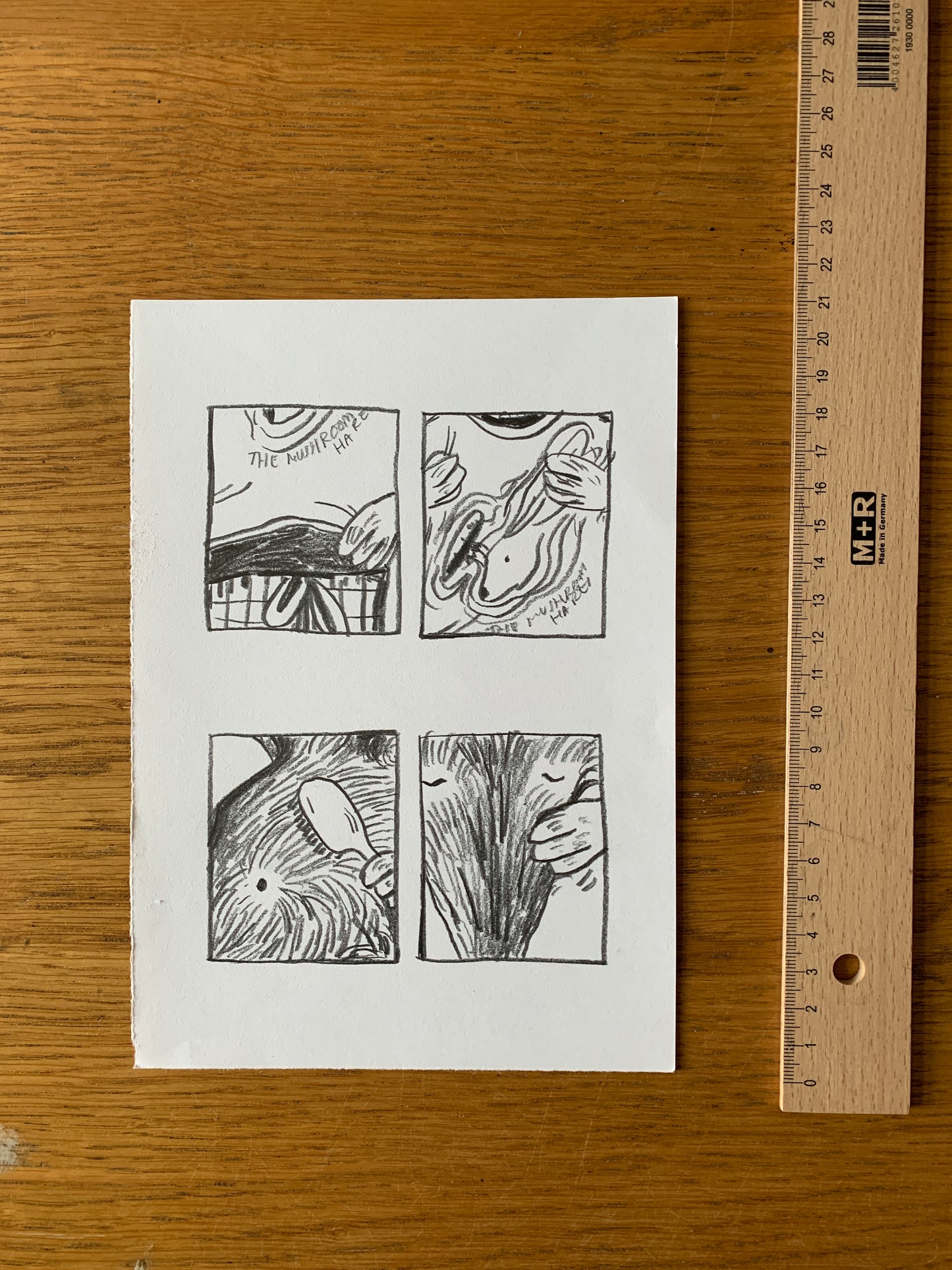 Original - Pyjamas Zine Page 8 Pencil Drawing