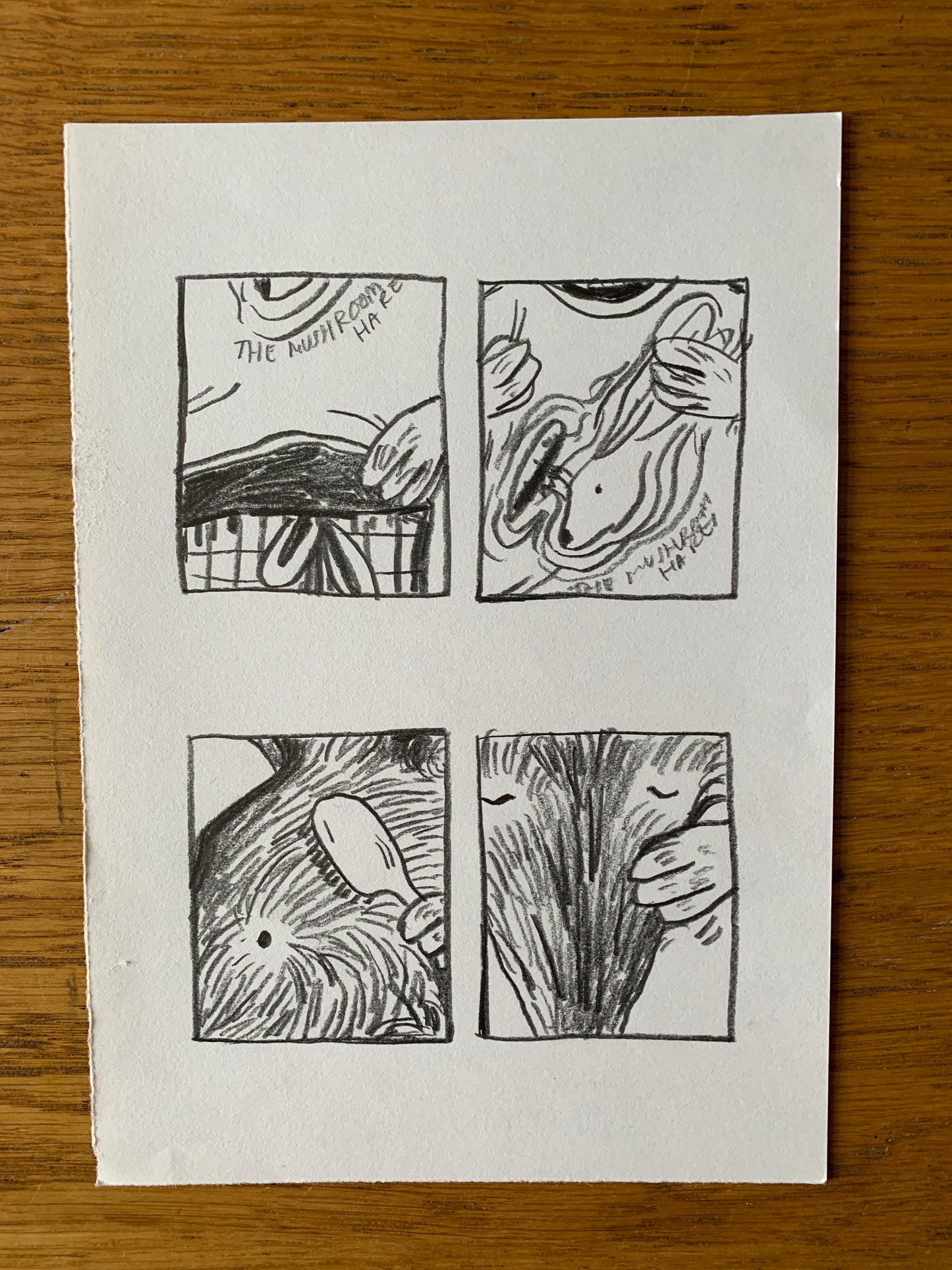 Original - Pyjamas Zine Page 8 Pencil Drawing