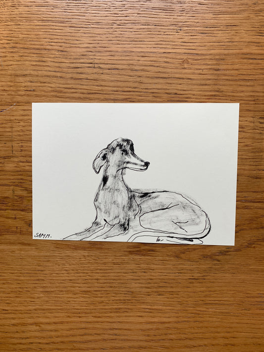 Original - Dog ink sketch from my 'I dream of dogs' zine.