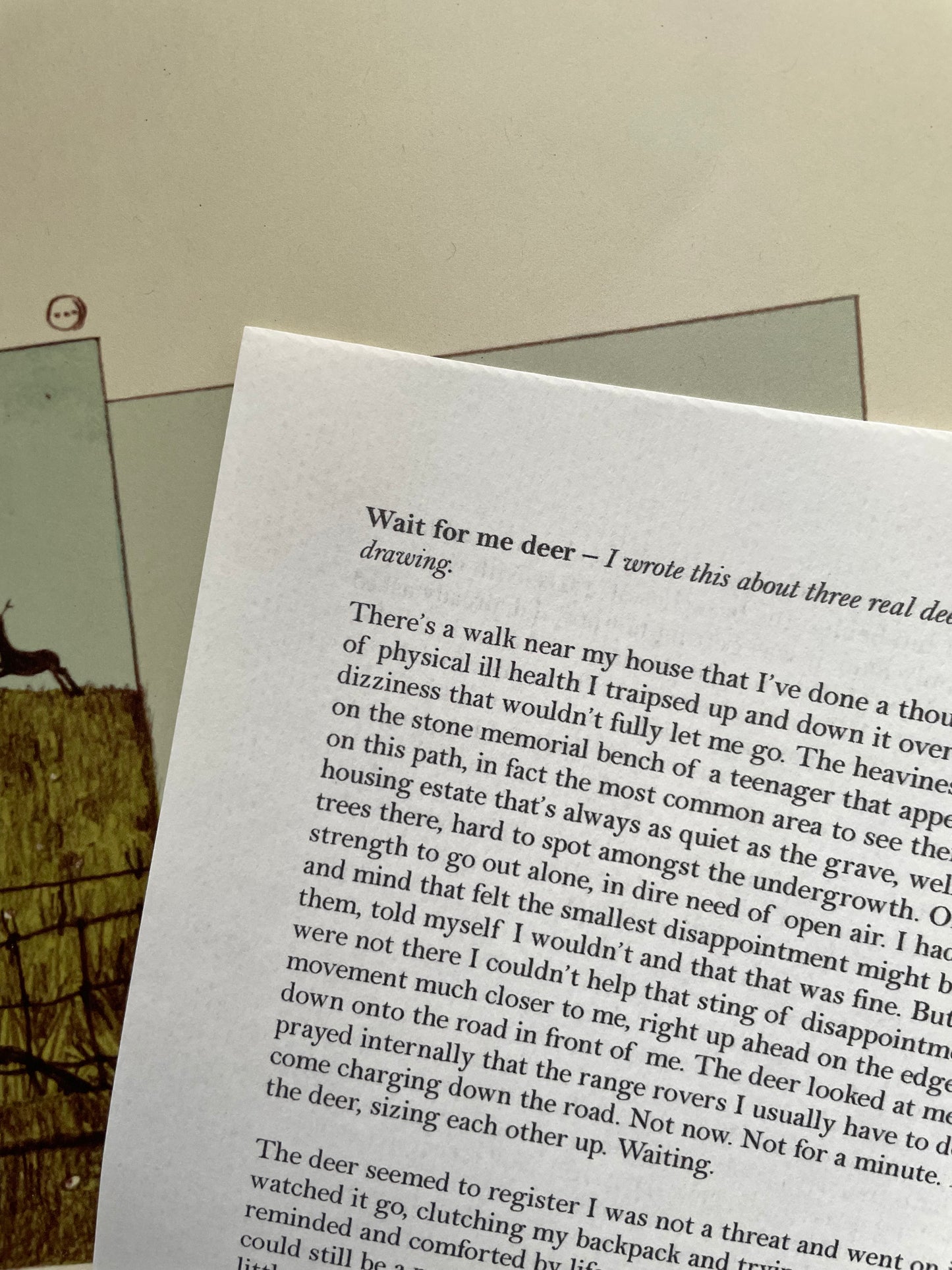 Stag Sighting Print (includes accompanying writing piece)