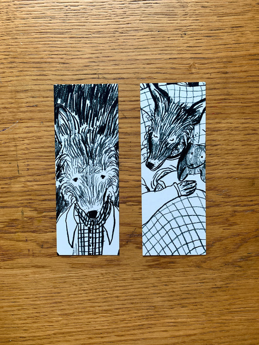 Fox Pyjamas Bookmarks (Set of two)