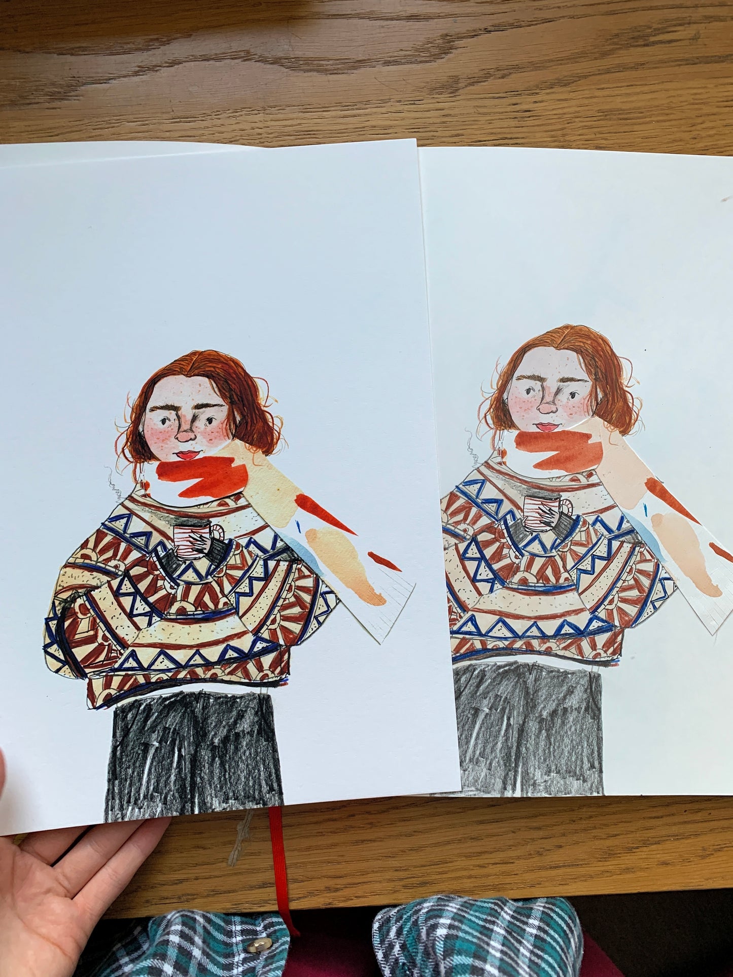 *SALE* Sketchbook Gal with Hot Chocolate Print A4/A5