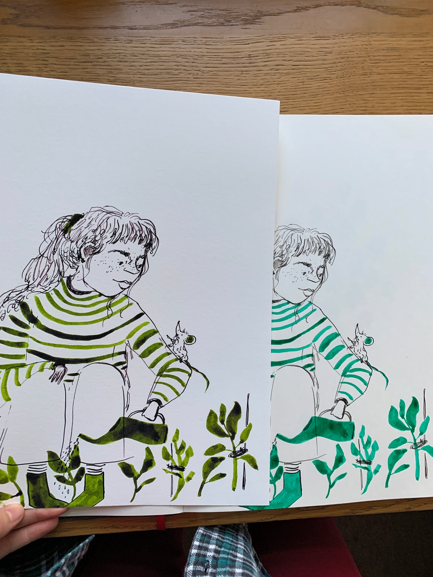 *SALE* Sketchbook Gardener with Mouse Print A4/A5